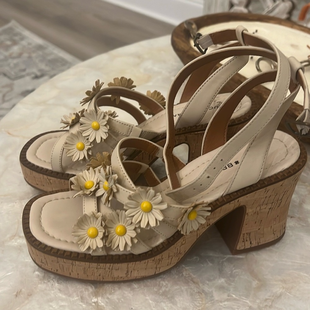 Lucky Brand daisy cork platform sandals